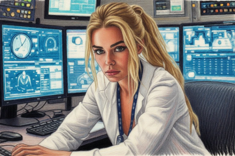 Watch officer, Level B operations floor — Project 2014
